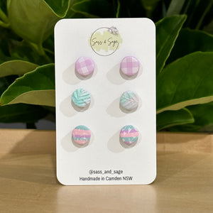 Pastel Mini Stud Set (3 pairs)