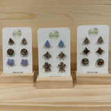 Christmas Glitter Resin Stud Pack (3 pairs)