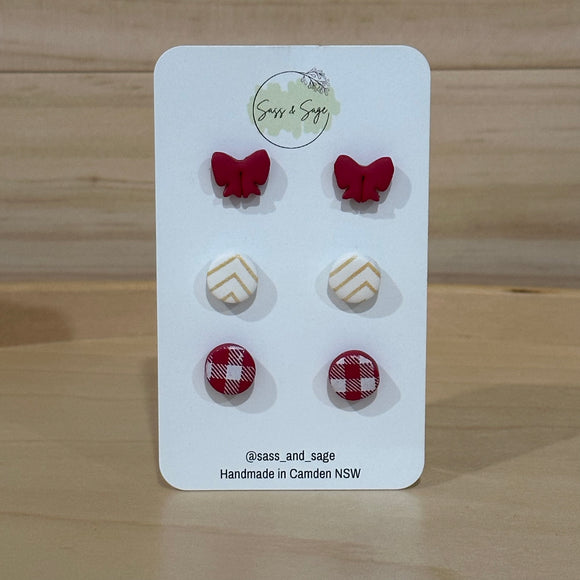 Mini Christmas Stud Pack (3 pairs)