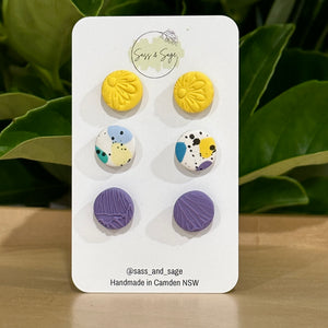 Medium Bright Stud Pack (3 pairs)