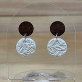 White Lace Round Earrings