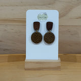 Chocolate Patterned Dangle Earrings