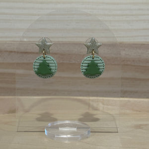 Christmas Tree Round Dangle