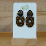 Chocolate Patterned Dangle Earrings