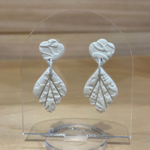 White Lace drop Earrings