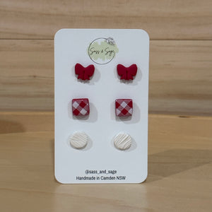 Mini Christmas Stud Pack (3 pairs)