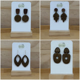 Chocolate Patterned Dangle Earrings