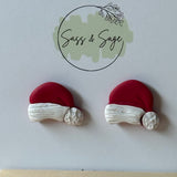 Santa Hat Studs