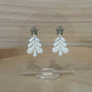 White Christmas Trees Dangles