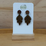 Chocolate Patterned Dangle Earrings
