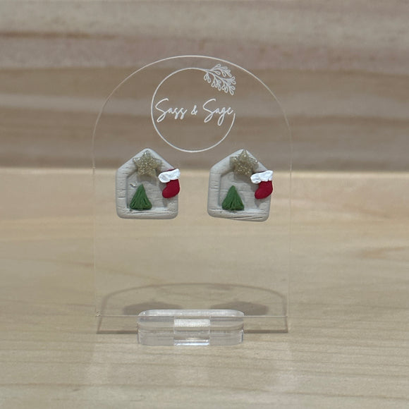 Christmas Eve Studs - Star,  Tree & Stocking