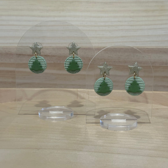 Christmas Tree Round Dangle