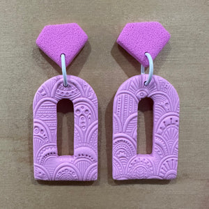 Pink Closed Arch Dangles