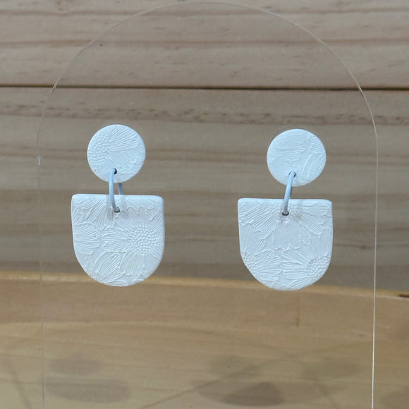 White Reverse Arch Dangles