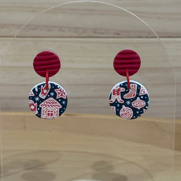 Christmas print Dangles