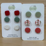 Medium Christmas Stud Pack (3 pairs)