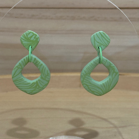 Green Patterned Dangles