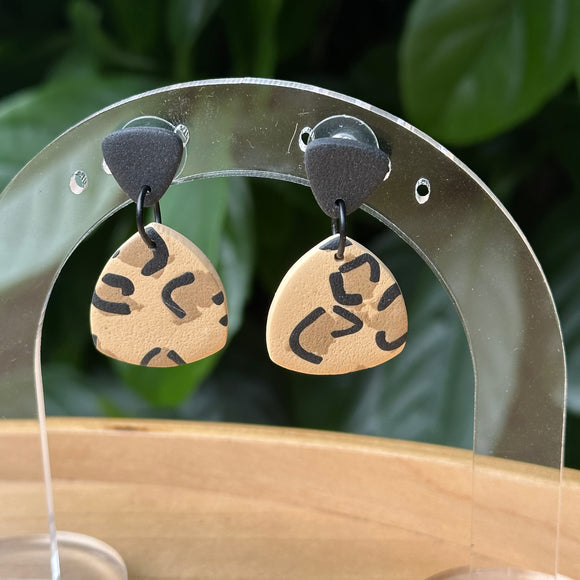 Animal Print Triangle Dangles