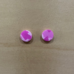 Mini studs - Pink Textured Camo