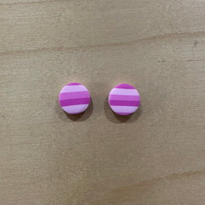 Mini studs - Pink Stripes