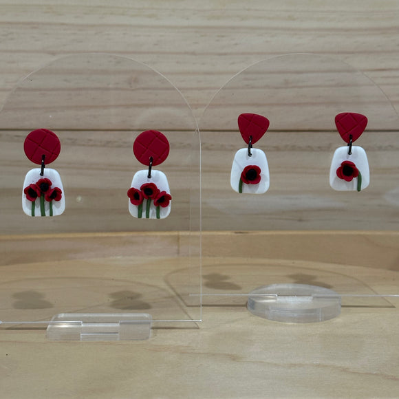 Small Poppy Dangles