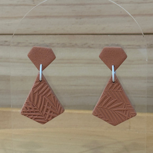 Terracotta Diamond Shaped Dangles