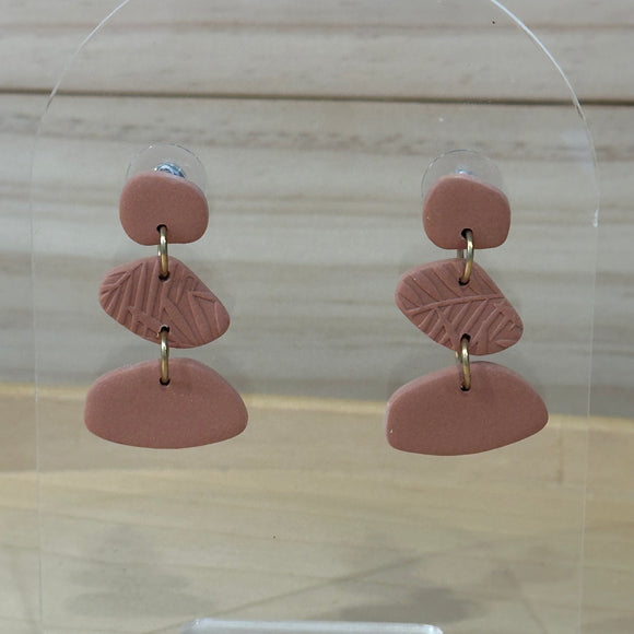 Terracotta Pebble Dangles