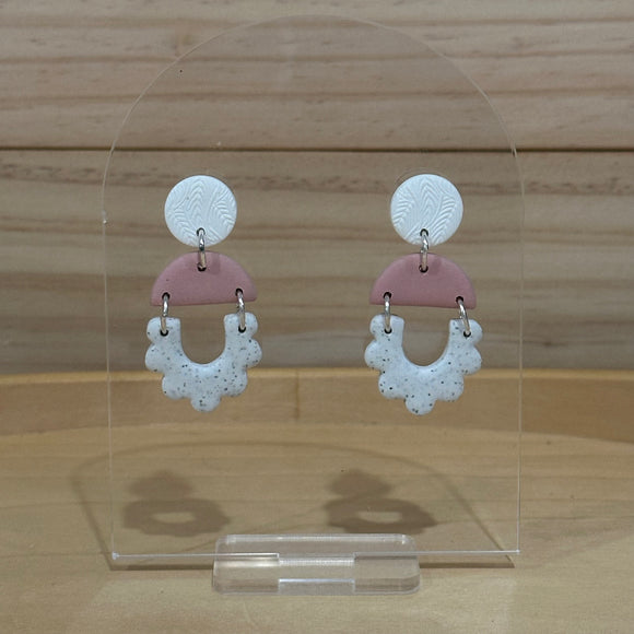 Pink and Granite Dangles