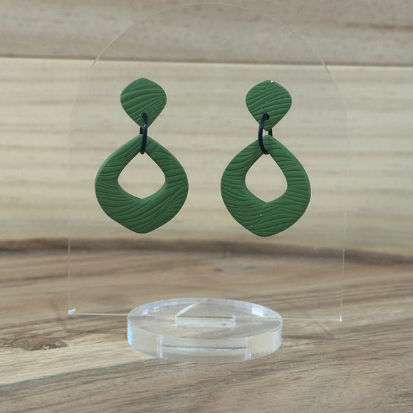Khaki Teardrop Dangles