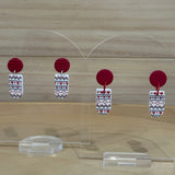 Christmas print Dangles