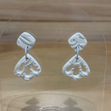 White Lace Teardrop Earrings