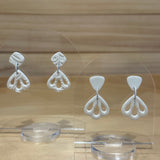 White Lace Teardrop Earrings