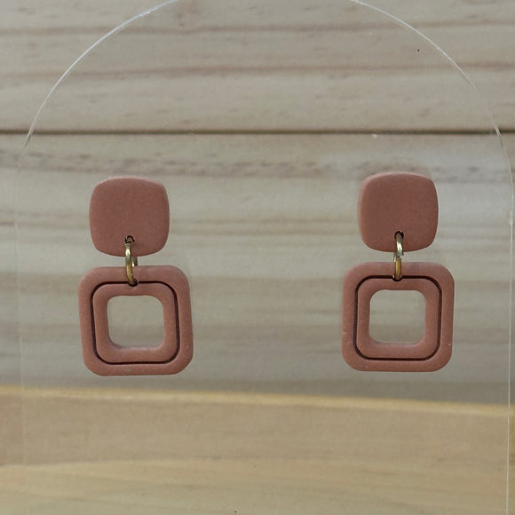 Terracotta Square Dangles