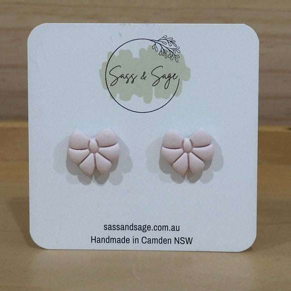 Bow Studs - Pink