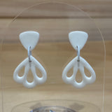 White Lace Teardrop Earrings