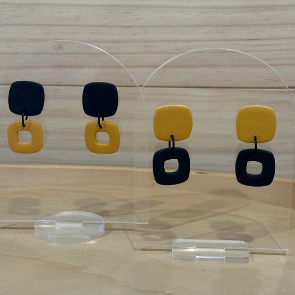 Mustard Modern Square Dangles