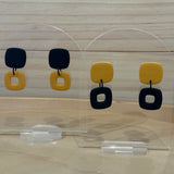 Mustard Modern Square Dangles