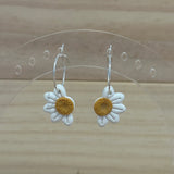 Mini Half Daisy Hoops or Studs