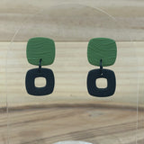Khaki Modern Square Dangles
