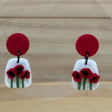Small Poppy Dangles