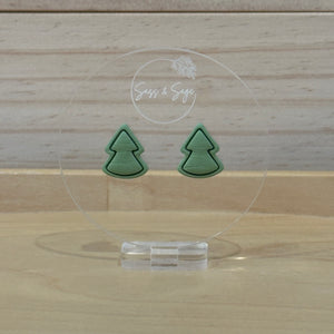 Medium Stud - Framed Green Christmas Tree