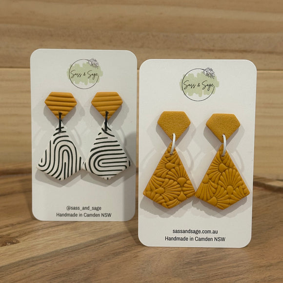 Mustard Diamond Shaped Dangle