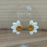 Mini Half Daisy Hoops or Studs