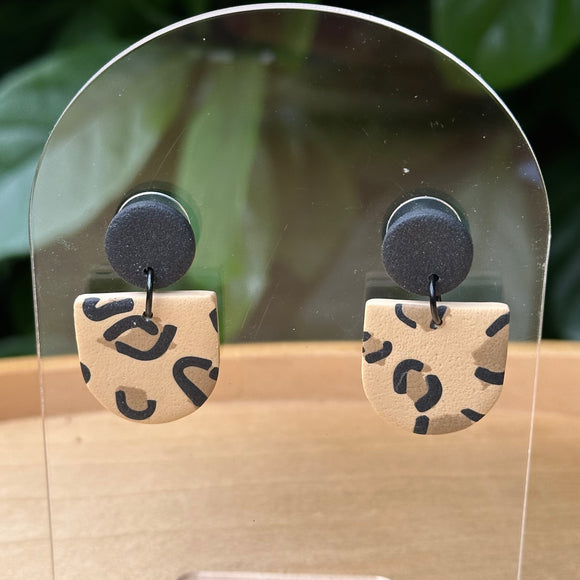 Animal Print Reverse Arch Dangles