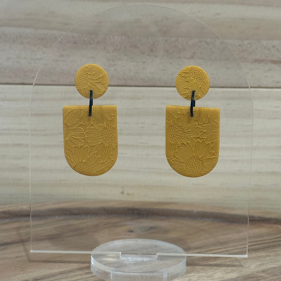 Mustard long Arch Dangles