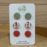 Medium Christmas Stud Pack (3 pairs)