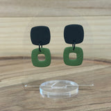 Khaki Modern Square Dangles