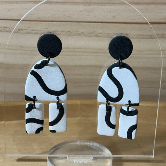 Black & White Modern Dangles